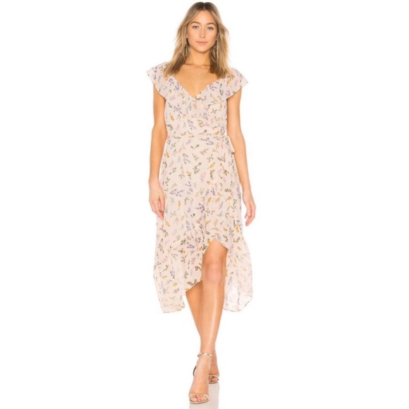 Rebecca Minkoff Dresses & Skirts - *SOLD* Rebecca Minkoff Jessica Ruffled Floral-Print Midi Wrap Dress